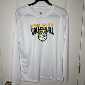 Siena Saints Volleyball BSN Sports Women's L White Long Sleeve Performance Top